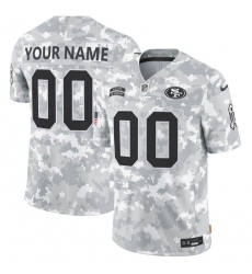 Men's San Francisco 49ers Active Player Custom 2024 F.U.S.E Arctic Camo Salute To Service Limited Stitched Football Jersey
