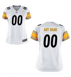 Women's Pittsburgh Steelers Nike White Custom Game Jersey