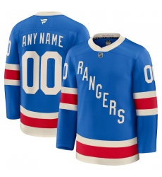 Men's New York Rangers Fanatics Blue Centennial Premium Custom Jersey