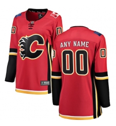 Women's Calgary Flames Fanatics Branded Red Home Breakaway Custom Jersey