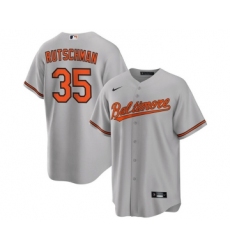 Men's Baltimore Orioles #35 Adley Rutschman Gray Cool Base Stitched Jersey