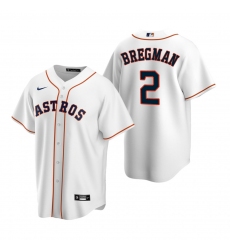 Men's Nike Houston Astros #2 Alex Bregman White Home Stitched Baseball Jersey