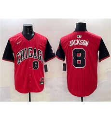 Men's Chicago White Sox #8 Bo Jackson Red Black 2025 City Connect Limited Stitched Baseball Jersey