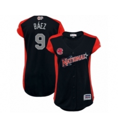 Women's Chicago Cubs #9 Javier Baez Authentic Navy Blue National League 2019 Baseball All-Star Jersey