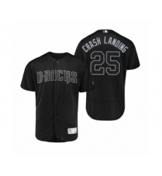 Men's Arizona Diamondbacks #25 Archie Bradley Crash Landing Black 2019 Players' Weekend Authentic Jersey