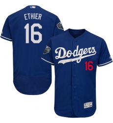 Men's Majestic Los Angeles Dodgers #16 Andre Ethier Royal Blue Flexbase Authentic Collection 2018 World Series MLB Jersey