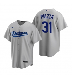 Men's Nike Los Angeles Dodgers #31 Mike Piazza Gray Alternate Stitched Baseball Jersey