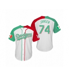 Men's Kenley Jansen #74 Los Angeles Dodgers Two-Tone Mexican Heritage Night Cool Base Jersey