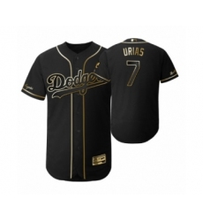 Men's 2019 Golden Edition Los Angeles Dodgers Black #7 Julio Urias Flex Base Jersey