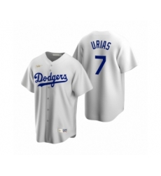 Men's Los Angeles Dodgers #7 Julio Urias Nike White Cooperstown Collection Home Jersey