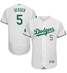 Men's Majestic Los Angeles Dodgers #5 Corey Seager White Celtic Flexbase Authentic Collection MLB Jersey