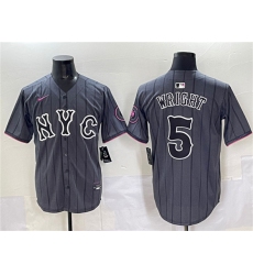 Men's New York Mets #5 David Wright Navy City Connect Stitched Baseball Jersey