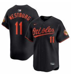 Men's Baltimore Orioles #11 Jordan Westburg Black 2025 Alternate Limited Cool Base Stitched Baseball Jersey