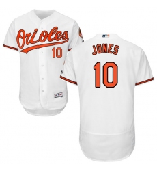 Men's Majestic Baltimore Orioles #10 Adam Jones White Home Flex Base Authentic Collection MLB Jersey