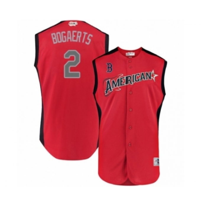 Youth Boston Red Sox #2 Xander Bogaerts Authentic Red American League 2019 Baseball All-Star Jersey
