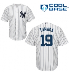Youth Majestic New York Yankees #19 Masahiro Tanaka Replica White Home MLB Jersey