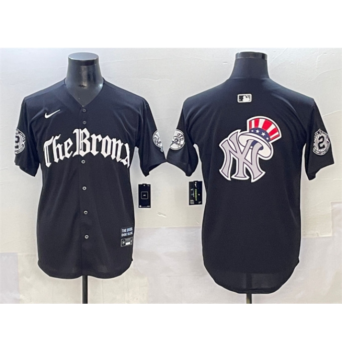 Men's New York Yankees Team Big Logo Black 'Gothic Legacy Edition' Vapor Premier Limited Stitched Baseball Jersey
