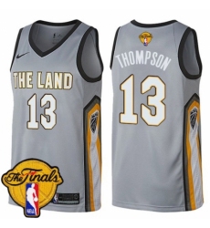 Women's Nike Cleveland Cavaliers #13 Tristan Thompson Swingman Gray 2018 NBA Finals Bound NBA Jersey - City Edition