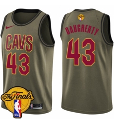 Youth Nike Cleveland Cavaliers #43 Brad Daugherty Swingman Green Salute to Service 2018 NBA Finals Bound NBA Jersey