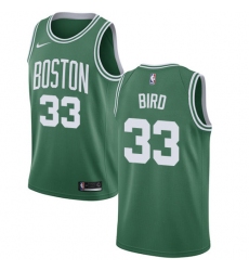 Youth Nike Boston Celtics #33 Larry Bird Swingman Green(White No.) Road NBA Jersey - Icon Edition