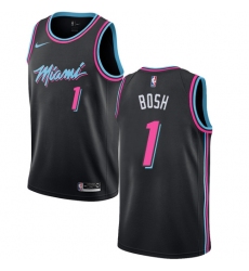 Youth Nike Miami Heat #1 Chris Bosh Swingman Black NBA Jersey - City Edition