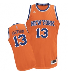 Men's Adidas New York Knicks #13 Mark Jackson Swingman Orange Alternate NBA Jersey