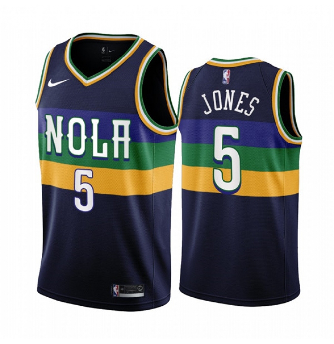 Men's New Orleans Pelicans #5 Herbert Jones 2022-23 Black City Edition Stitched Basketball Jersey