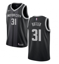 Women's Nike Detroit Pistons #31 Caron Butler Swingman Black NBA Jersey - City Edition