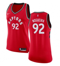Women's Nike Toronto Raptors #92 Lucas Nogueira Authentic Red Road NBA Jersey - Icon Edition