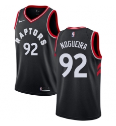 Women's Nike Toronto Raptors #92 Lucas Nogueira Swingman Black Alternate NBA Jersey Statement Edition