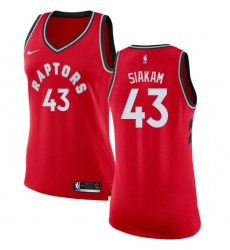 Women's Nike Toronto Raptors #43 Pascal Siakam Authentic Red Road NBA Jersey - Icon Edition