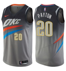 Women's Nike Oklahoma City Thunder #20 Gary Payton Swingman Gray NBA Jersey - City Edition