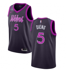 Women's Nike Minnesota Timberwolves #5 Gorgui Dieng Swingman Purple NBA Jersey - City Edition