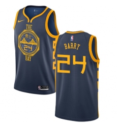 Youth Nike Golden State Warriors #24 Rick Barry Swingman Navy Blue NBA Jersey - City Edition