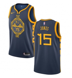 Women's Nike Golden State Warriors #15 Damian Jones Swingman Navy Blue NBA Jersey - City Edition