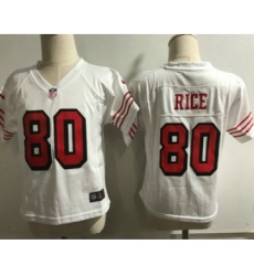Toddler San Francisco 49ers #80 Jerry Rice White 2018 Color Rush Vapor Untouchable Limited Jersey
