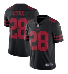 Youth Nike San Francisco 49ers #28 Carlos Hyde Black Vapor Untouchable Limited Player NFL Jersey