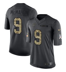 Men's Nike Chicago Bears #9 Jim McMahon Limited Black 2016 Salute to Service NFL Jersey