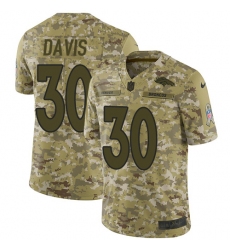 Men's Nike Denver Broncos #30 Terrell Davis Limited Camo 2018 Salute to Service NFL Jersey