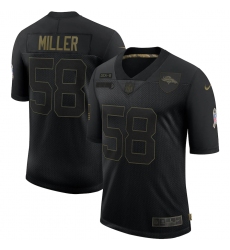Men's Denver Broncos #58 Von Miller Black Nike 2020 Salute To Service Limited Jersey