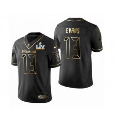 Men's Tampa Bay Buccaneers #13 Mike Evans Black Golden Super Bowl LV Jersey Men's Tampa Bay Buccaneers #13 Mike Evans Black Golden Super Bowl LV Jersey