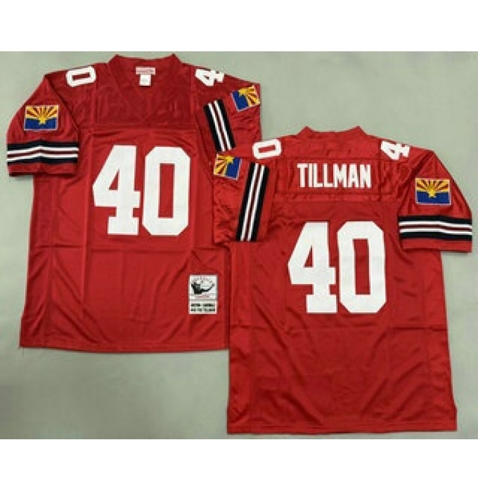 Men's Arizona Cardinals #40 Pat Tillman Red Throwback Jersey