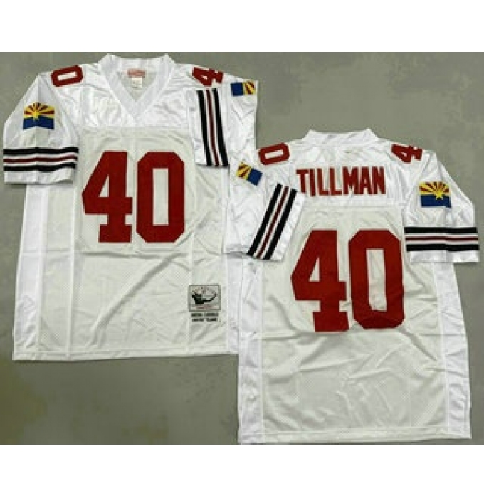 Men's Arizona Cardinals #40 Pat Tillman White Throwback Jersey