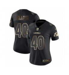 Women's Arizona Cardinals #40 Pat Tillman Limited Black Gold Vapor Untouchable Football Jersey