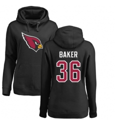 NFL Women's Nike Arizona Cardinals #36 Budda Baker Black Name & Number Logo Pullover Hoodie