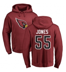 NFL Nike Arizona Cardinals #55 Chandler Jones Maroon Name & Number Logo Pullover Hoodie