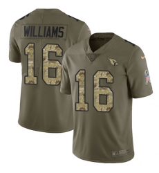 Youth Nike Arizona Cardinals #16 Chad Williams Limited Olive/Camo 2017 Salute to Service NFL Jersey