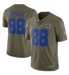 Men's Nike Dallas Cowboys #88 Dez Bryant Limited Olive 2017 Salute to Service NFL Jersey
