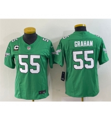 Youth Philadelphia Eagles #55 Brandon Graham Green 2023 F.U.S.E. C Stitched Football Jersey
