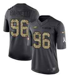 Men's Nike Philadelphia Eagles #96 Derek Barnett Limited Black 2016 Salute to Service NFL Jersey